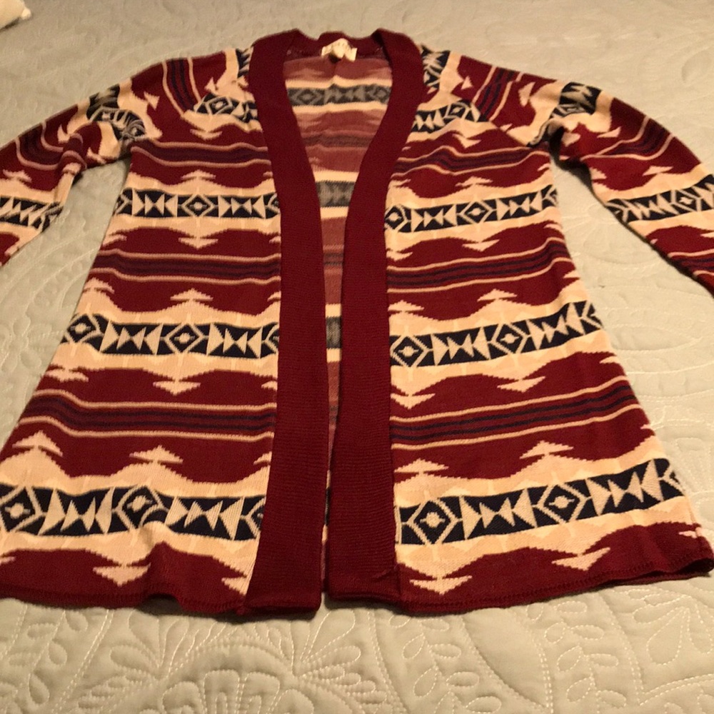 Long Sleeve Aztec Cardigan